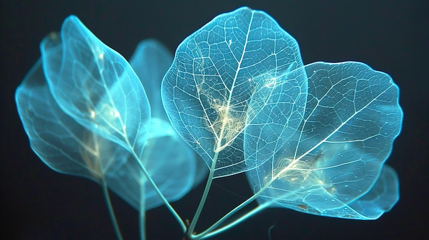 the blue leaf of a plant is a symbol of light