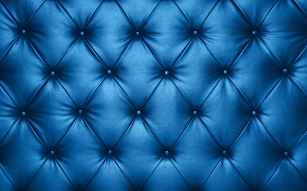 Blue leather capitone background texture