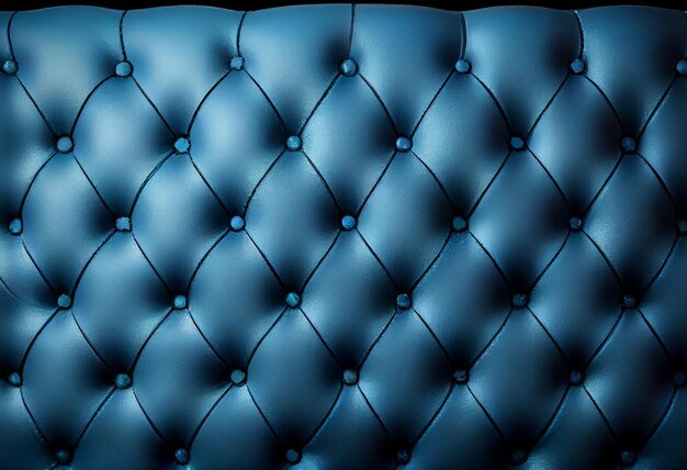 A blue leather chair in the theater