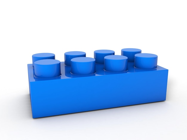 Blue lego block