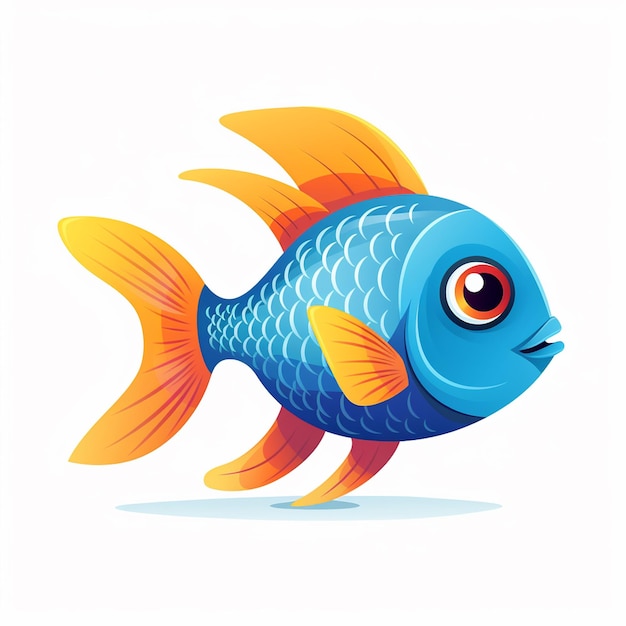 Photo blue light fish tank most colorful saltwater fish aquarium cartoon drawing