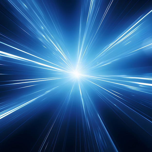 青い光の背景 スピード効果 テクノロジーとデジタルコンセプト ジェネレーティブAI