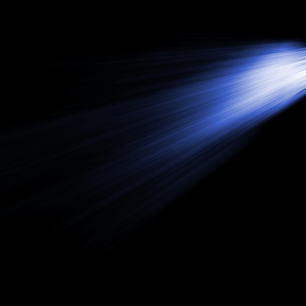 Foto sovrapposizione di raggi di luce blu