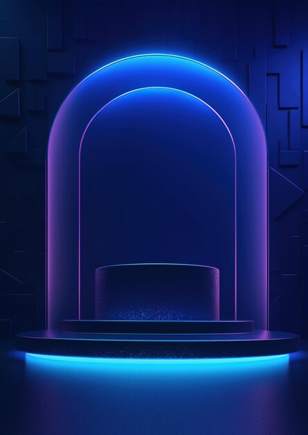 Premium AI Image | A blue light that is lit up with a blue light