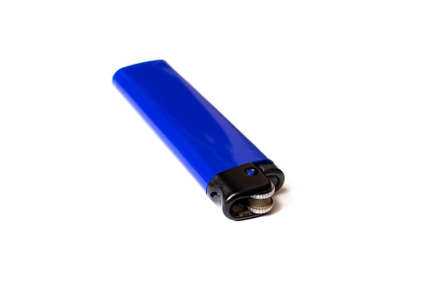 Blue lighter isolated on a white background