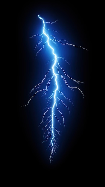 a blue lightning bolt element