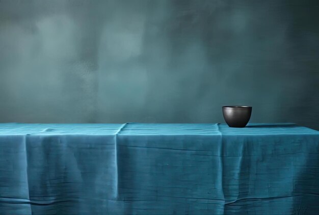 짙은 회색과 청록색 스타일의 디지털 디자인 다운로드를 위한 파란색 리넨 식탁보 벽지