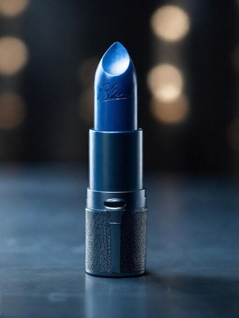 Blue lipstick with cinematic light