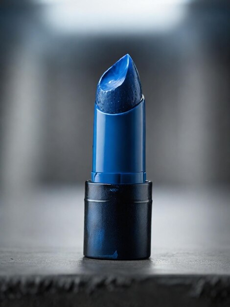 Blue lipstick with cinematic light