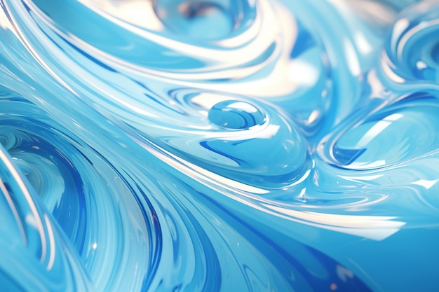 Photo blue liquid abstract background generative ai