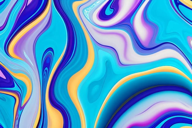 Blue liquid marble abstract background