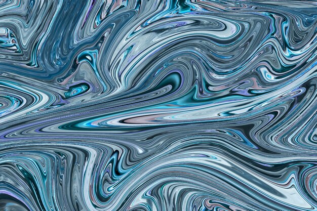 Photo blue liquid marble background diy flowing texture experimental art