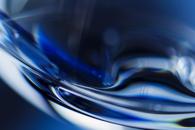Photo a blue liquid that is being poured into a glass