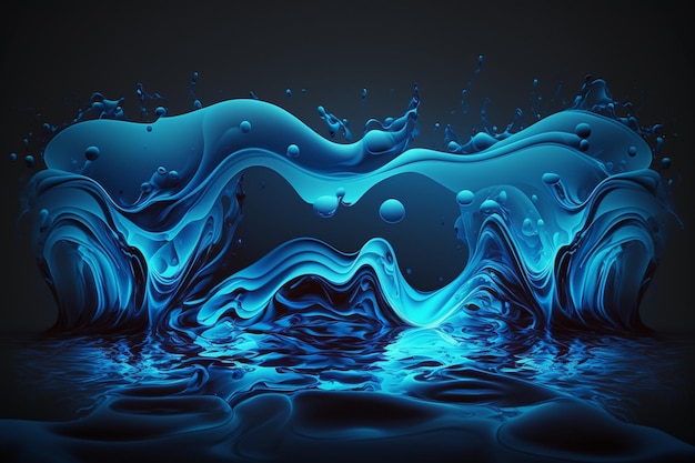 A blue liquid