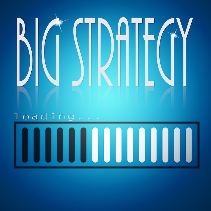 Photo blue loading bar with business rule word
