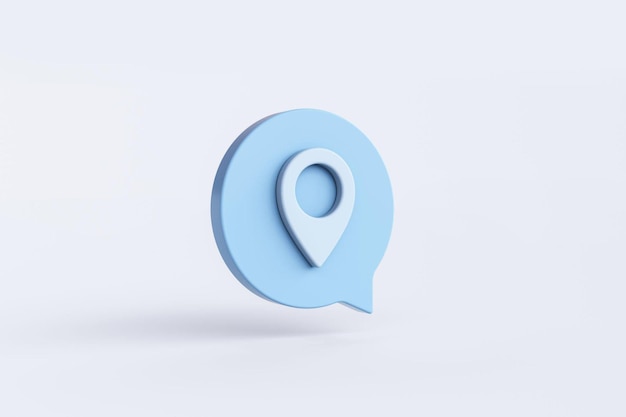 Blue location pictogram icon symbol or map pointer marker naviga