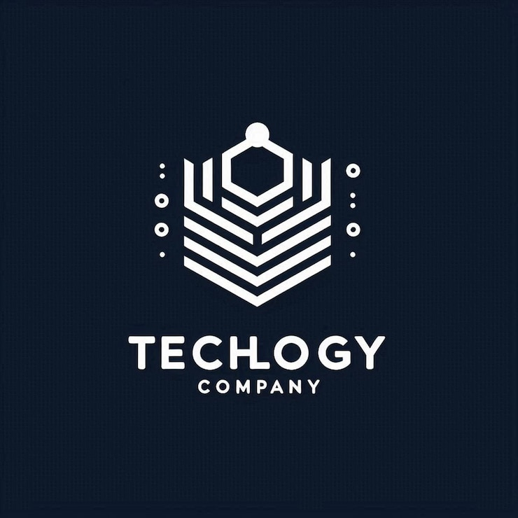 Photo a blue logo that says technology company