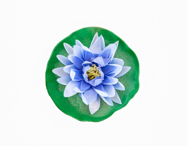 Blue lotus made of mulberry paper