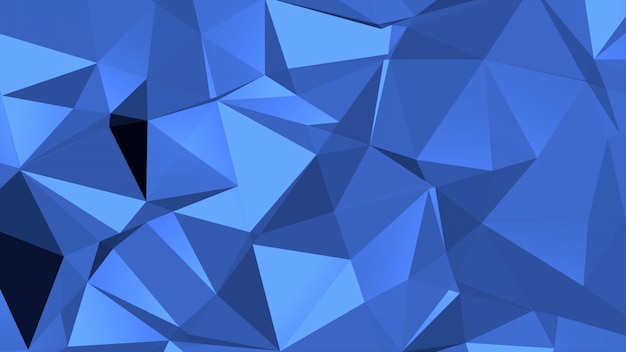 Photo blue low poly abstract background, triangles geometric shape. elegant and luxury dynamic style for business, 3d illustration