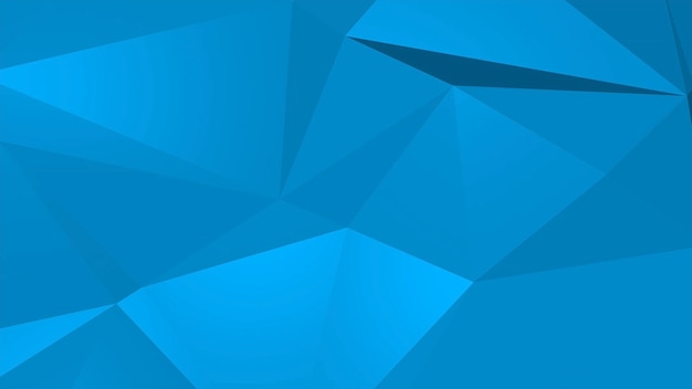 Blue low poly abstract background, triangles geometric shape