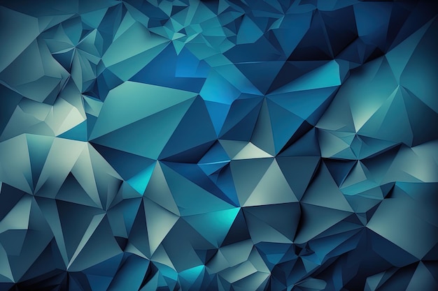 Blue low poly abstract technology background