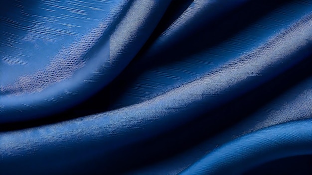 Синий роскошный тканевый фон с копировальным пространством 3d иллюстрации