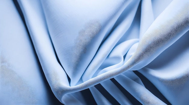 Blue luxury fabric background with fabric texture silk or wool textile material and 3d illustration