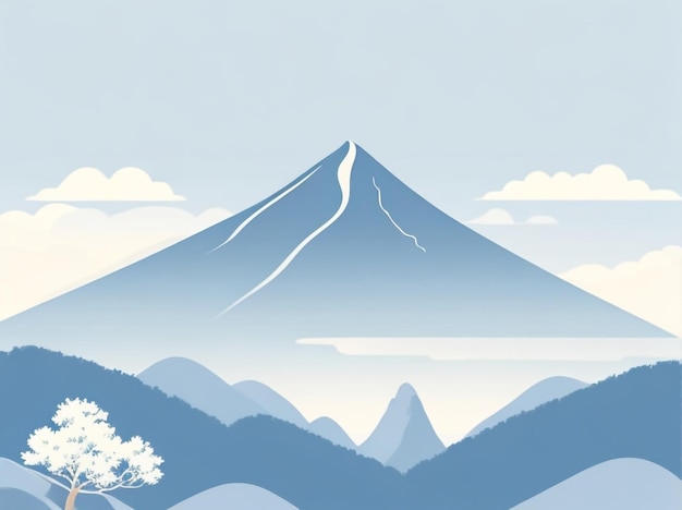 写真 山の風景の青い陛下のベクトル イラスト
