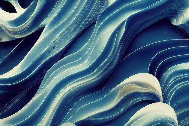 물 파도와 소용돌이 질감 추상 유체 아트 아크릴 바와 파란색 대리석 아크릴 원활한 패턴