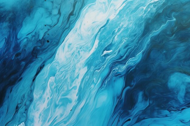 A blue marble painting with a white background