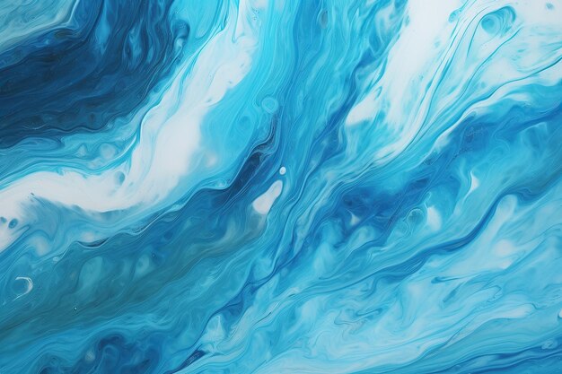 A blue marble painting with a white background