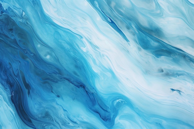 A blue marble painting with a white background