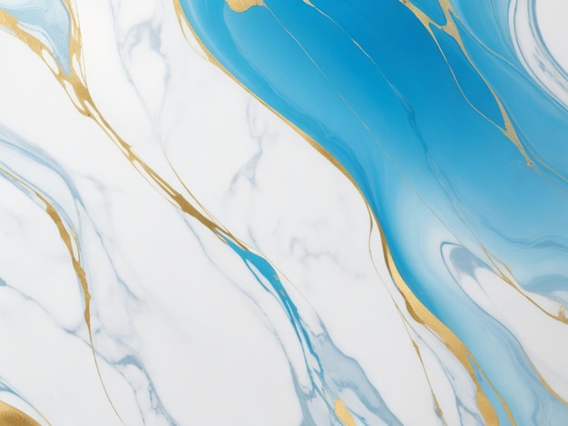 Синий мраморный пастельный градиентный фон с золотыми линиями фона