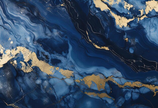 Premium AI Image | blue marble pattern with shiny gold finish from nasa ...