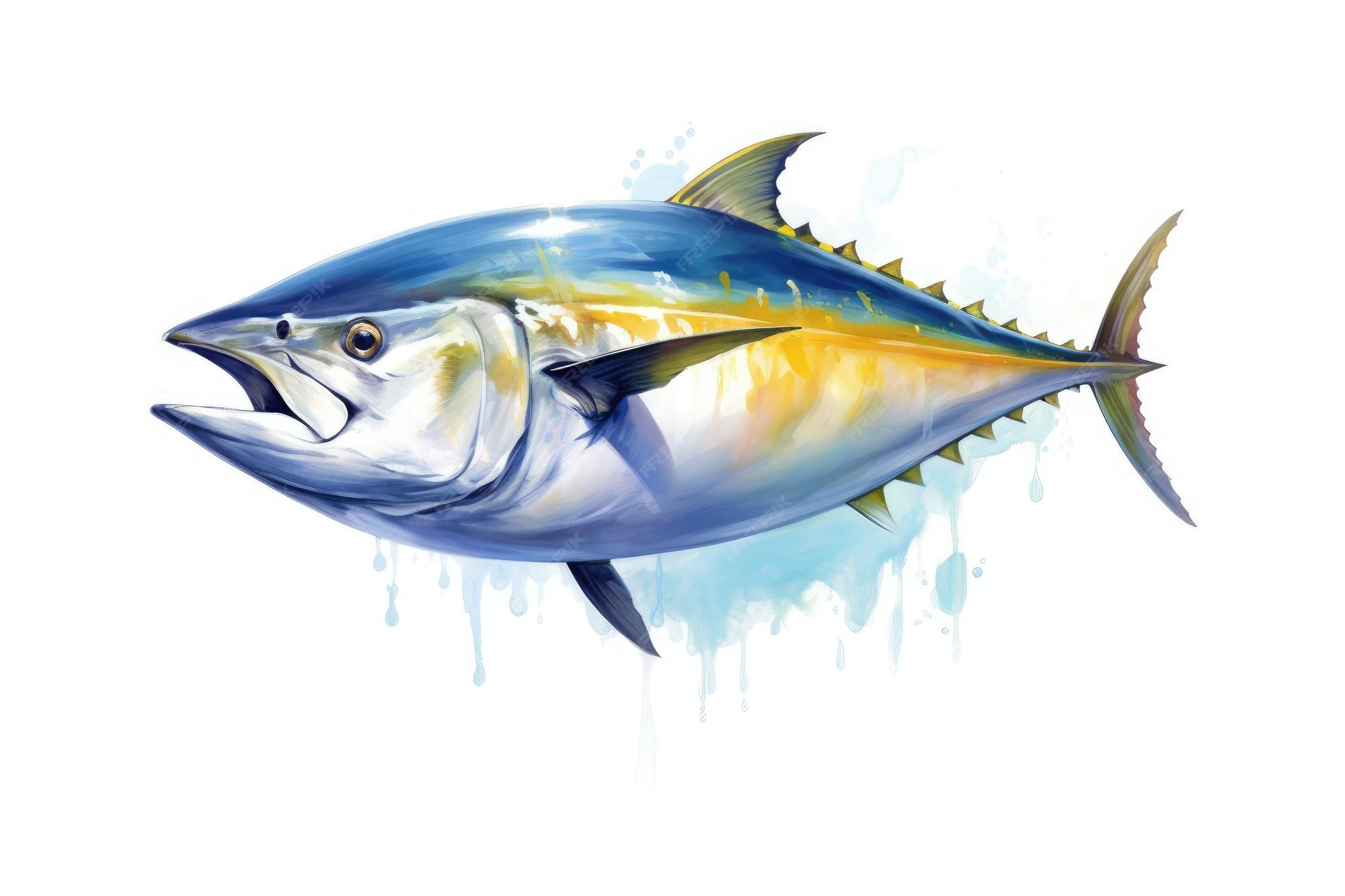 Premium Photo | Blue marlin fish on a white background