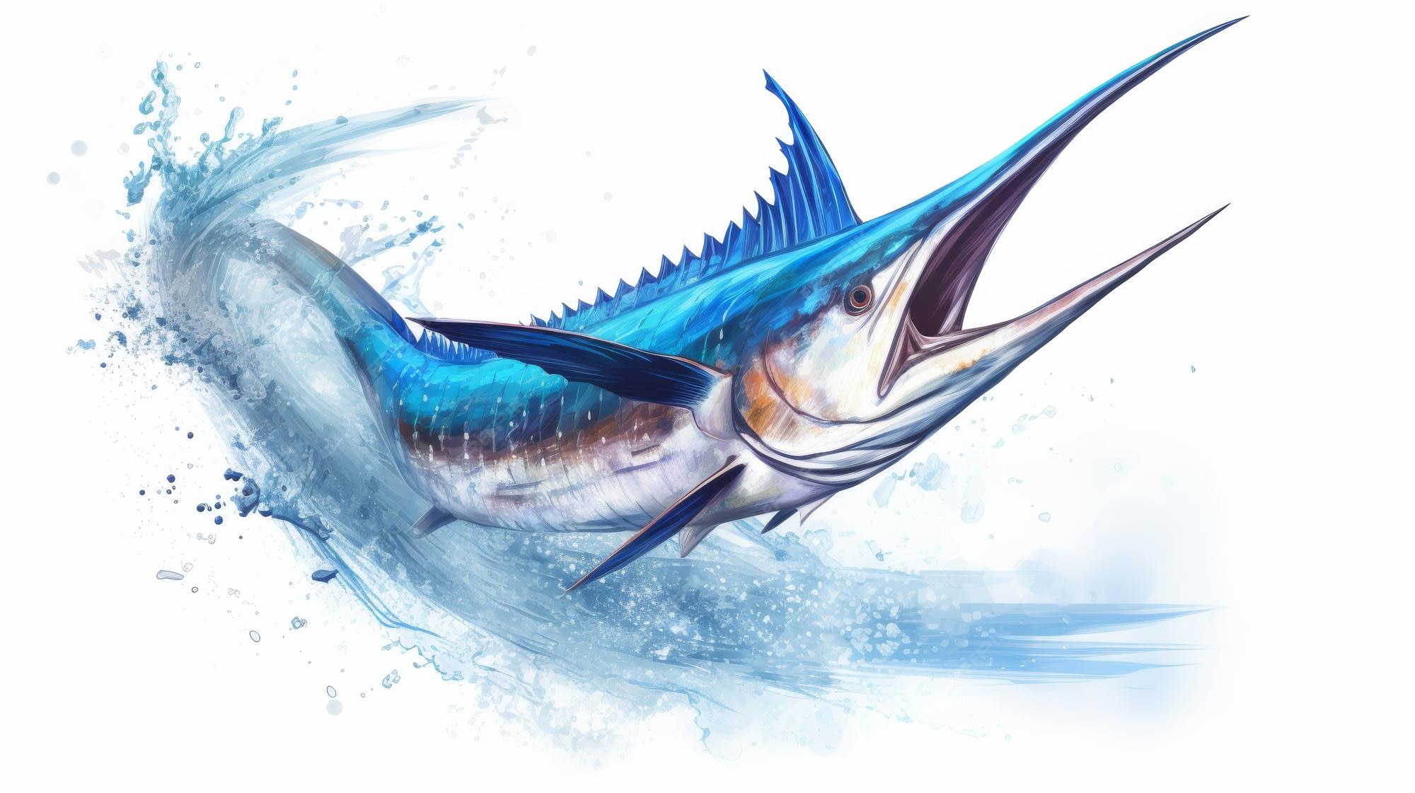 Premium Photo | Blue Marlin Fish With Open Mouth