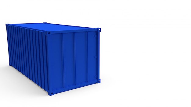 Blue metal container