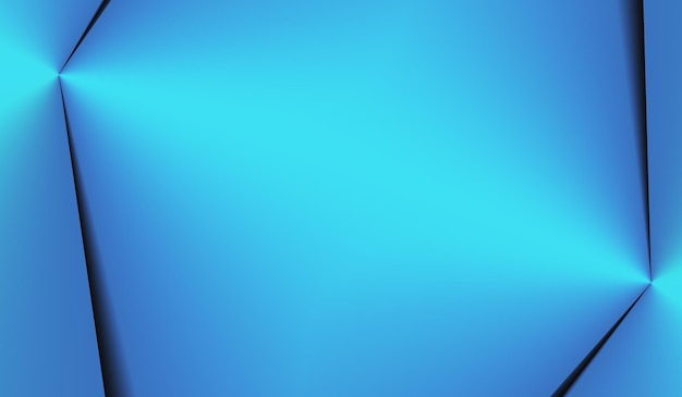 Blue metallic paper fold abstract background