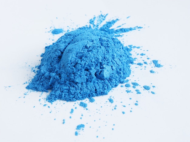 Blue mica powder pigment for cosmetic