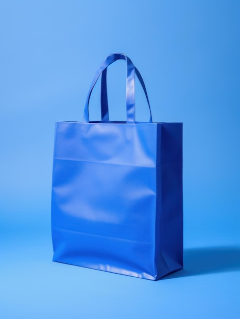 Blue minimalist shopping bag