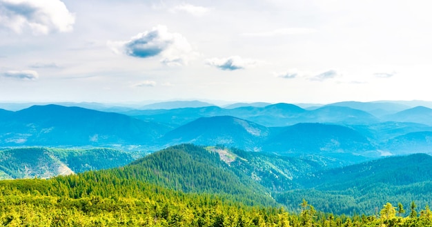 Blue mist mountains landscape