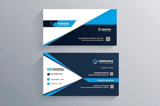 Blue Modern Creative Business Card and Name Card Horizontal Simple Clean Template Vector Design