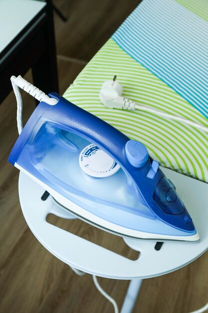 Blue modern electric iron