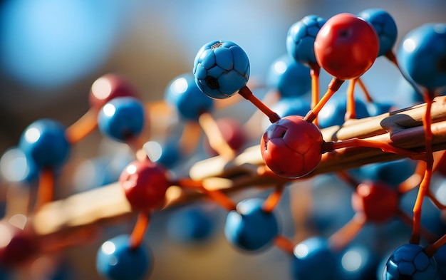 Foto struttura della molecola blu