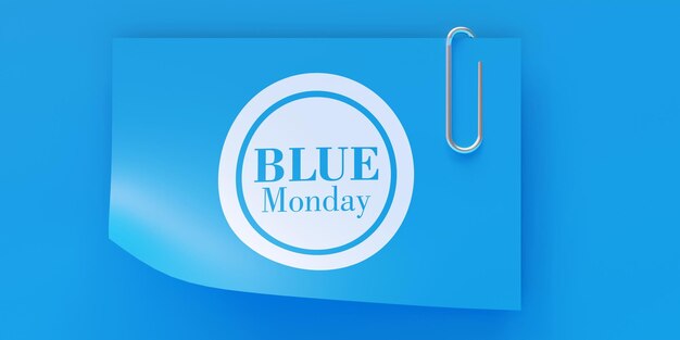 Blue monday balloon on a blue background