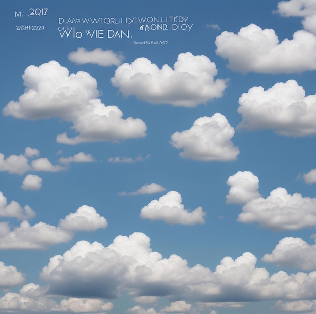 Photo blue monday calendar feat in cloud