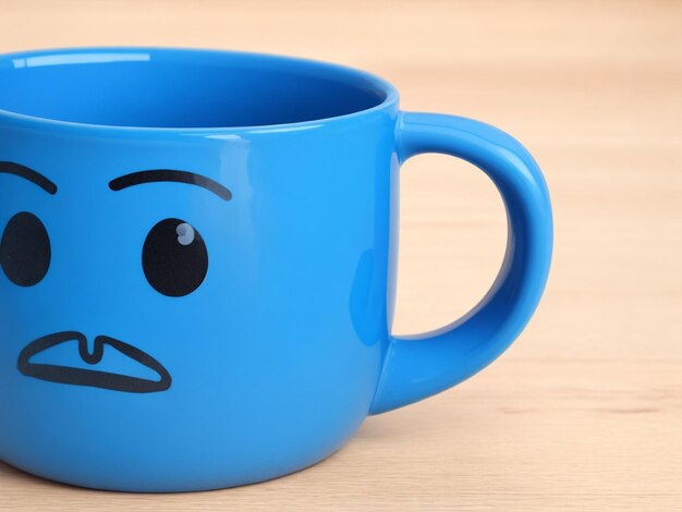 Blue monday with sad cup background