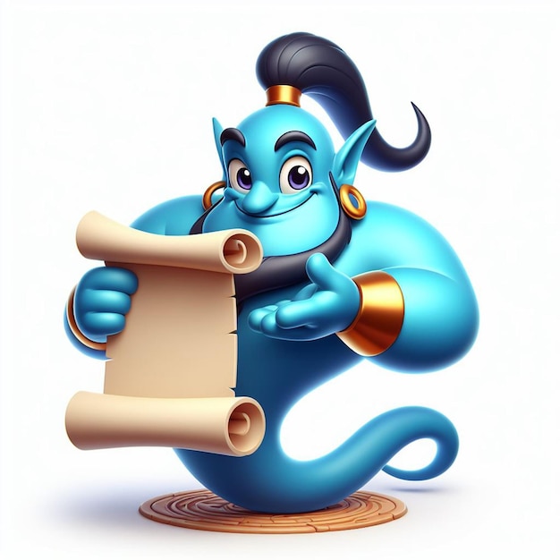 Photo a blue monster with a blue head holds a piece of wood with a blue dragon on it