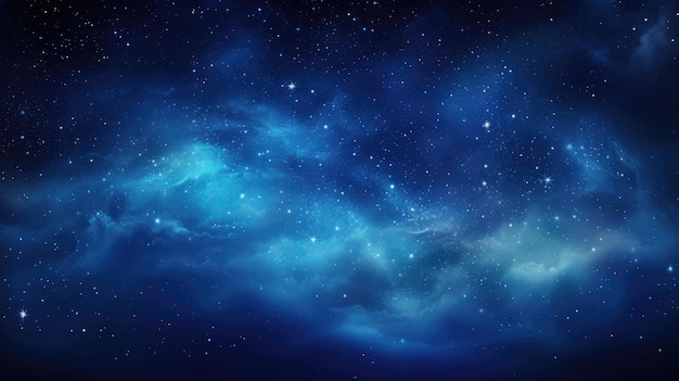 Голубая Луна над Млечным Путем. Романтическое астрономическое знамя сенсационного ночного неба.