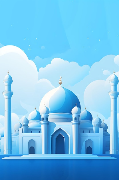 Foto illustrazione della moschea blu